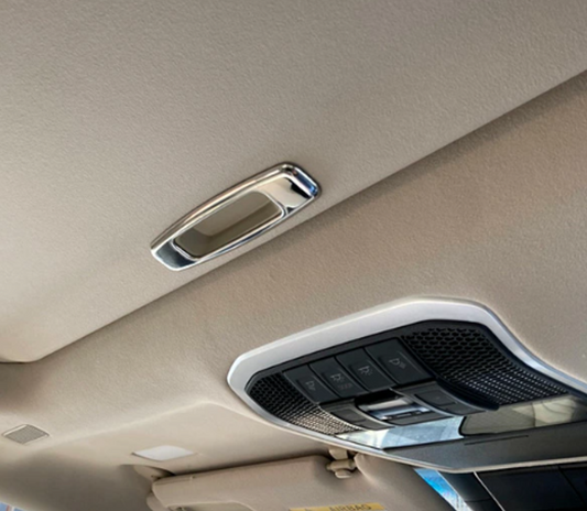 SUS304 Stainless Steel Sunroof Handle Cover Mirror Finish Silver Fits Toyota Land Cruiser LC300