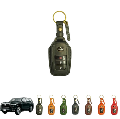 Premium Handmade Genuine Leather Smart Key Case Available in 7 colors Fits Toyota Land Cruiser 300 series
