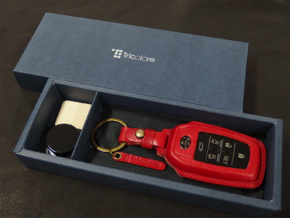 Premium Handmade Genuine Leather Smart Key Case Available in 7 colors Fits Toyota Land Cruiser 300 series