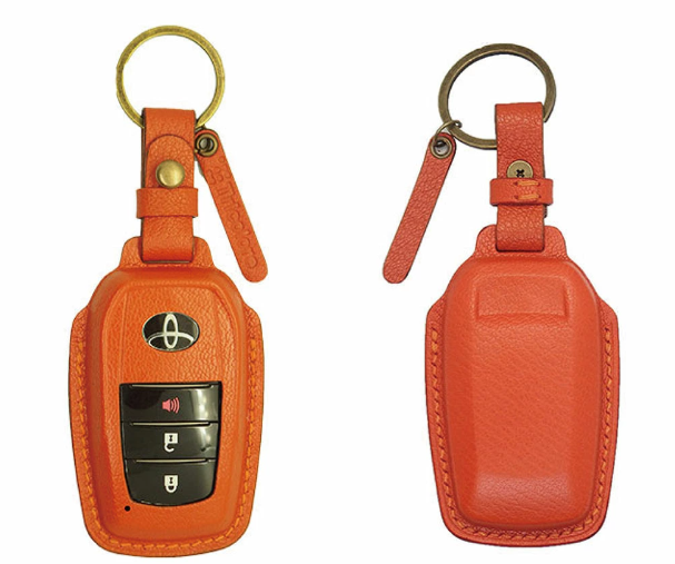 Premium Handmade Genuine Leather Smart Key Case Available in 7 colors Fits Toyota Land Cruiser 300 series