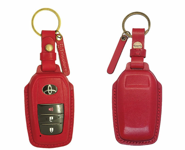 Premium Handmade Genuine Leather Smart Key Case Available in 7 colors Fits Toyota Land Cruiser 300 series