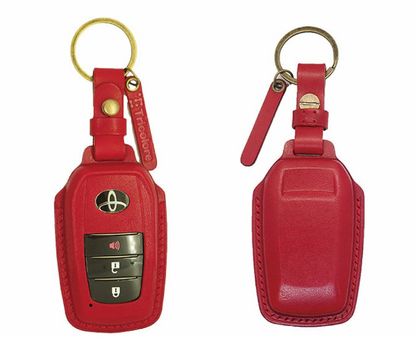 Premium Handmade Genuine Leather Smart Key Case Available in 7 colors Fits Toyota Land Cruiser 300 series