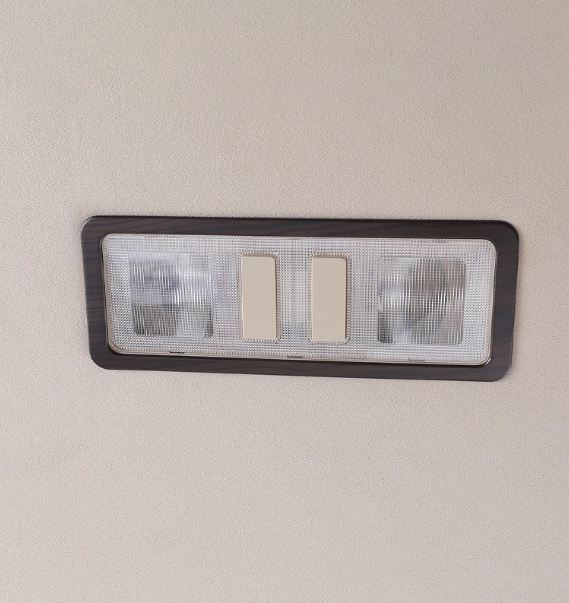 ABS plastic Wood Grain Rear Room Lamp Garnish Panel Fits Toyota Land Cruiser LC300