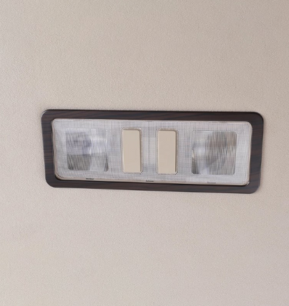 ABS plastic Wood Grain Rear Room Lamp Garnish Panel Fits Toyota Land Cruiser LC300