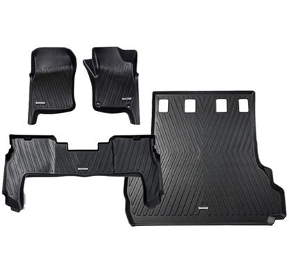 3D Floor Mat Full Set Front + Second + Rear Luggage Tray Fits Toyota Land Cruiser 70 GDJ76