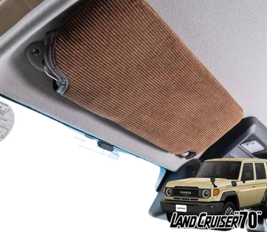 Antique Corduroy Series Sun Visor Cover Left & Right Set 3 Color Variations Fits Toyota Land Cruiser 76 Series Re-released Land Cruiser 70 Model