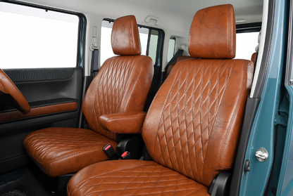 Grace Antique Design D PVC Leather Seat Cover Set 10 Color Variations Fits Toyota Land Cruiser Prado KZJ78G KZJ78W Jan 1995 – Apr 1996 8-Seater