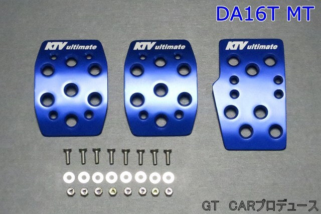 Aluminum Pedal Cover MT Blue Fits Suzuki Carry DA16T