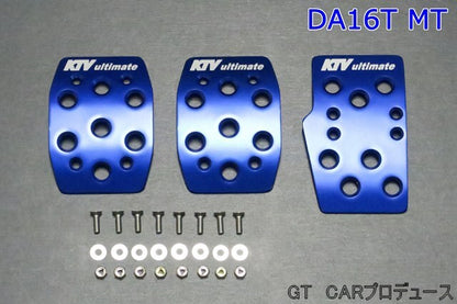 Aluminum Pedal Cover MT Blue Fits Suzuki Carry DA16T