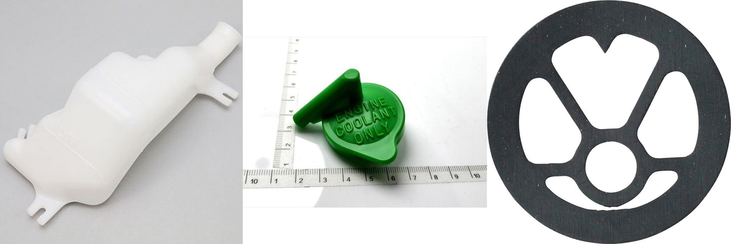 Suzuki Genuine JDM Radiator Sub Tank, Cap & Gasket for Carry DA63T / DA65T (2002.5~) – OEM 17931-67H01 / 17932-67H00 / 17933-60B00