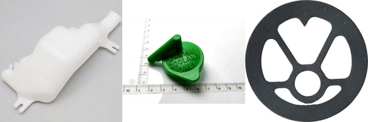 Suzuki Genuine JDM Radiator Sub Tank, Cap & Gasket for Carry DA63T / DA65T (2002.5~) – OEM 17931-67H01 / 17932-67H00 / 17933-60B00