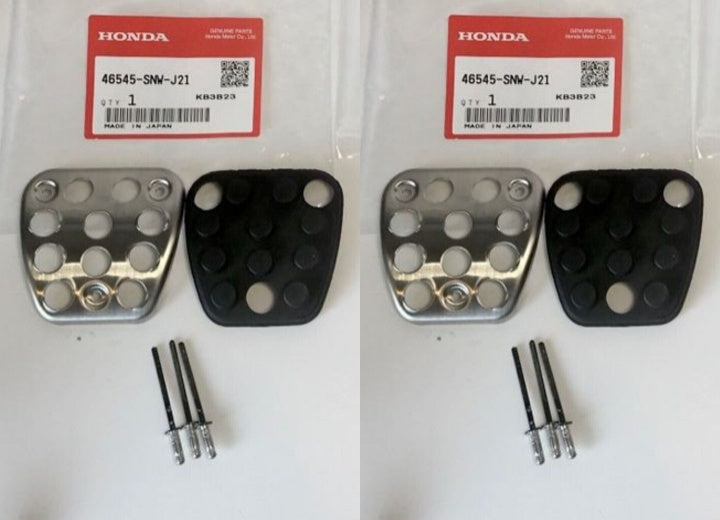 HONDA GENUINE JDM CIVIC FD2 TYPE-R Brake & Clutch Pedal Pad 2Qty Set OEM  Japan