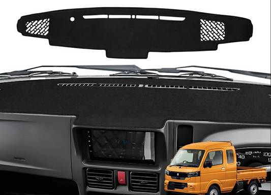 Suede Dashboard Mat for Suzuki Carry Truck DA16T (2013-2026), Dashboard Cover with Tray, Interior Protection, Black