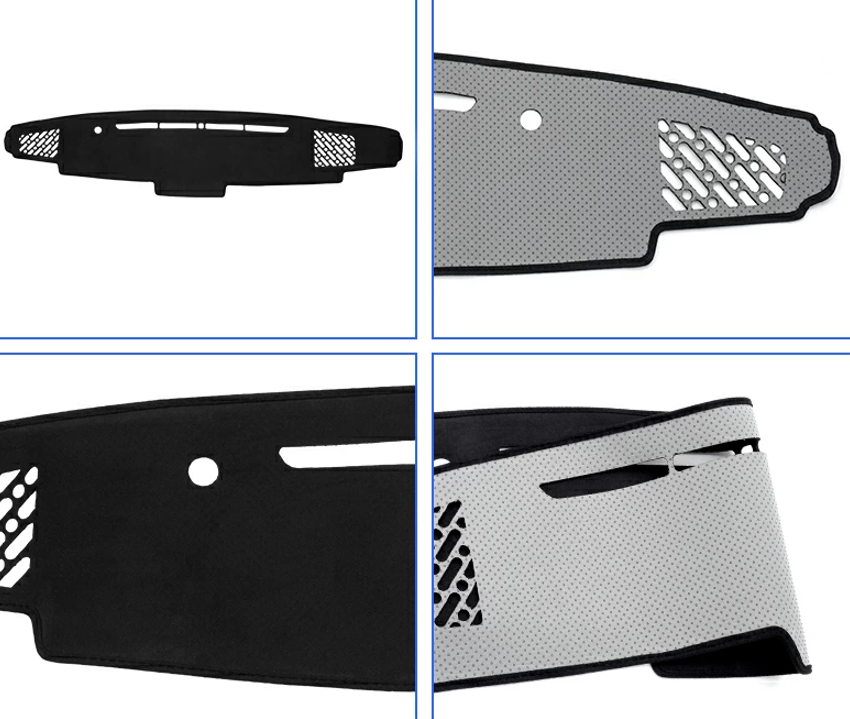 Suede Dashboard Mat for Suzuki Carry Truck DA16T (2013-2026), Dashboard Cover with Tray, Interior Protection, Black