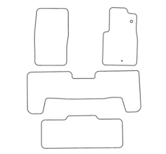 Custom Floor Mats Set for Toyota Land Cruiser Prado 70 Series 8-Seater
