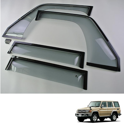 Wide Door Visors for Toyota Land Cruiser 70 Series 1984-2004 GRJ79K GRJ76K Prado