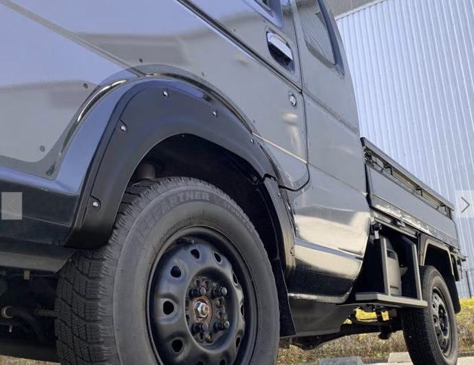 Suzuki Carry DA16T Over Fender Set Matte Black ABS Unpainted 1 Pair New