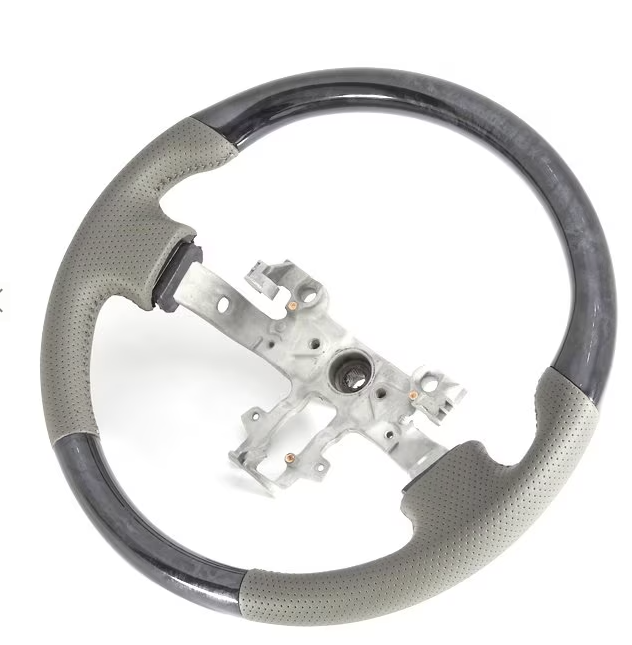Suzuki Carry / Super Carry DA16T Normal Grip Steering Wheel Light Gray Leather Wood Grain