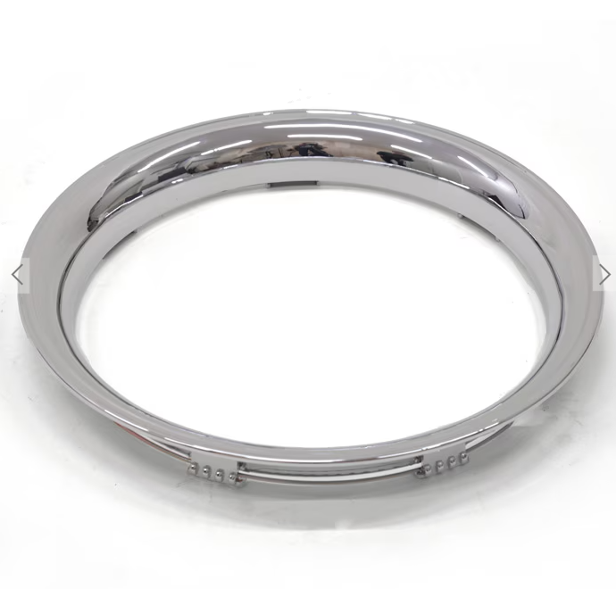 12 Inch Daytona Style Chrome Wheel Trim Rings Set for Steel Wheels - 4 Pieces