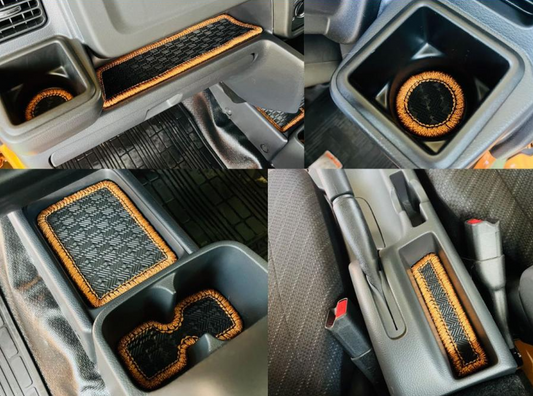 J-NEXT Interior Rubber Mat Set for Suzuki Carry Truck Super Carry (DA16T) 6P