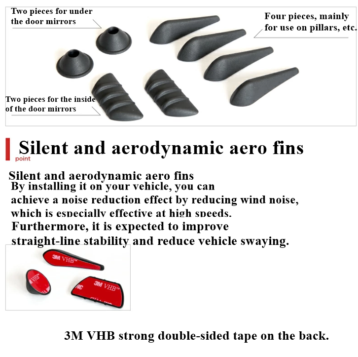 Aero Fin Protector Door Guard for Toyota Land Cruiser Prado KZJ78 VZJ78 Noise Reduction