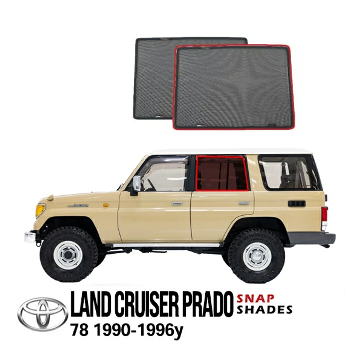 SNAPSHADES Side Sun Shade for Toyota Land Cruiser Prado LJ78W KZJ78G