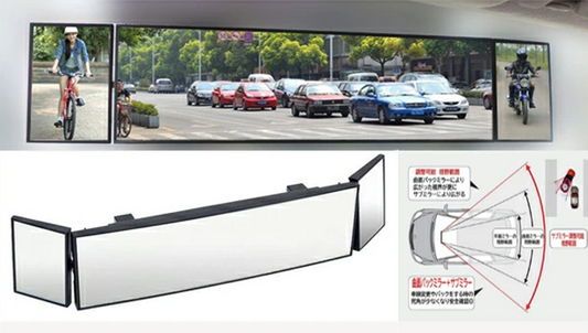 Wide Room Mirror for Acty Truck HA8/9 Compatible with Kei Cars - Universal Fit