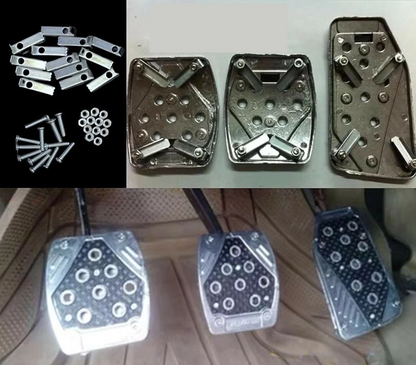 Universal MT Pedal Cover Set for Light Trucks & Compact Cars - 3 Pieces with Installation Hardware (ABS) Acty, Sambar, Carry