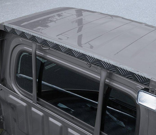 Black DA16T Carry Truck Torii Protector 925mm Aluminum Checker Plate Guard