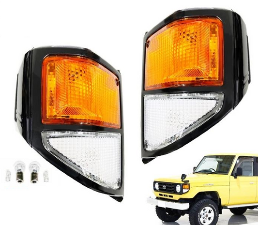 Front Corner Lamp Set for Toyota Land Cruiser 70 76 Series HZJ76K HZJ76V HZJ74V HZJ74K HZJ71V
