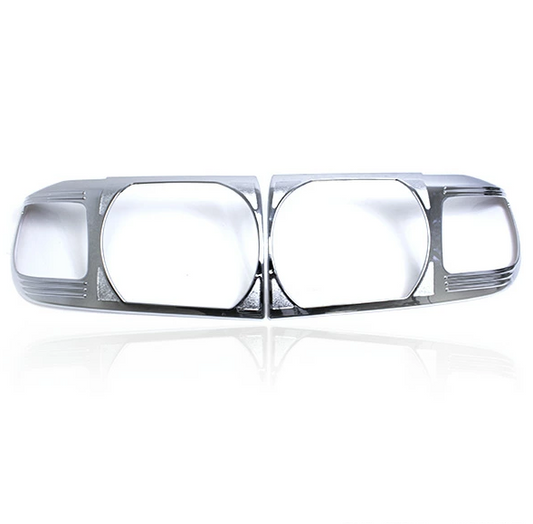 Chrome Plated Headlight Ring Garnish Trim Cover Set for 70 Series Land Cruiser