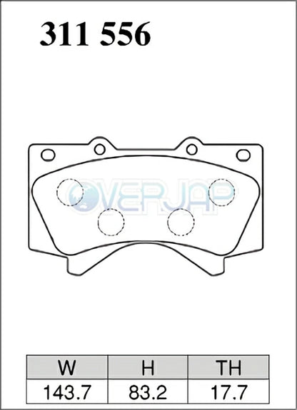 Fit LEXUS LX570 URJ201W Brake pads for one car DIXCEL EXTRA Cruise