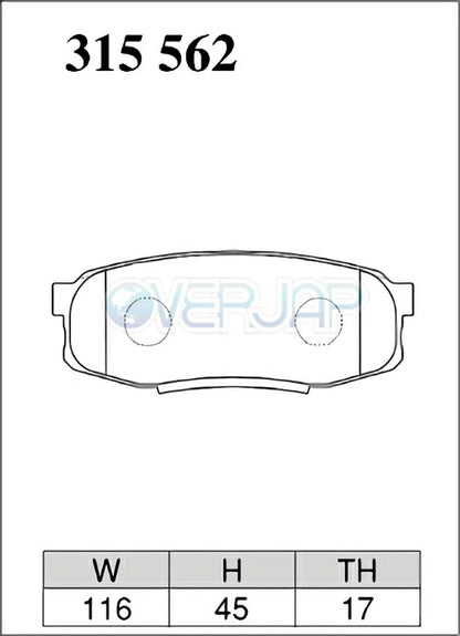 Fit LEXUS LX570 URJ201W Brake pads for one car DIXCEL EXTRA Cruise