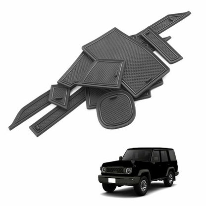 HUAHAO Interior Rubber Mat Set for Toyota Land Cruiser 70 - Console Mat Protection