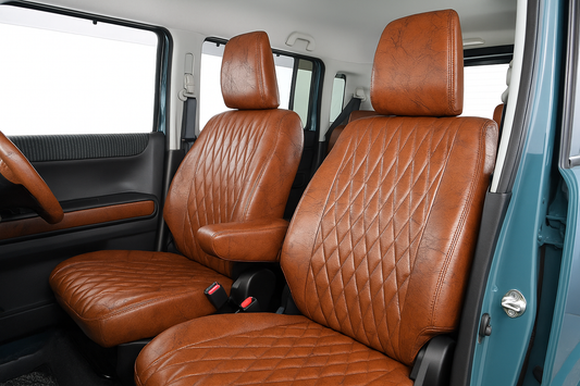 Grace Antique Design D PVC Leather Seat Cover Set 10 Color Variations Fits Toyota Land Cruiser 76 Series Re-released Land Cruiser 70 Model GDJ76W