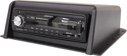 Universal 1DIN Hanging Mount Bracket Black ABS Case Fits Kei Trucks, Classic Cars, Campers, Boats