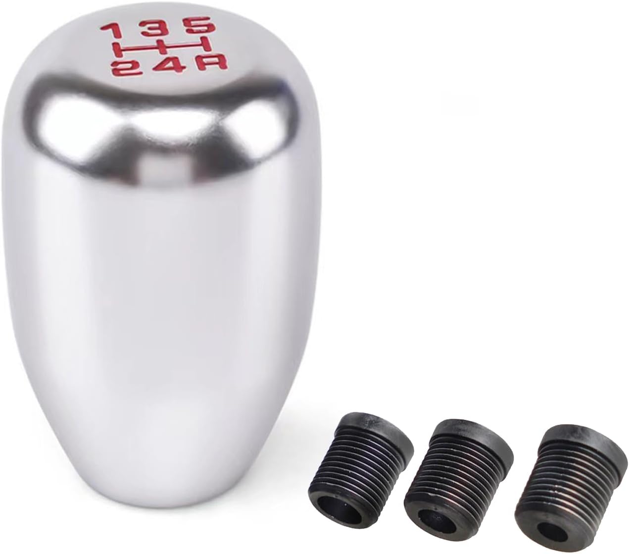 5-Speed MT Compatible Aluminum Shift Knob 3 Colors Gray Silver Black Fits Kei Trucks & Cars