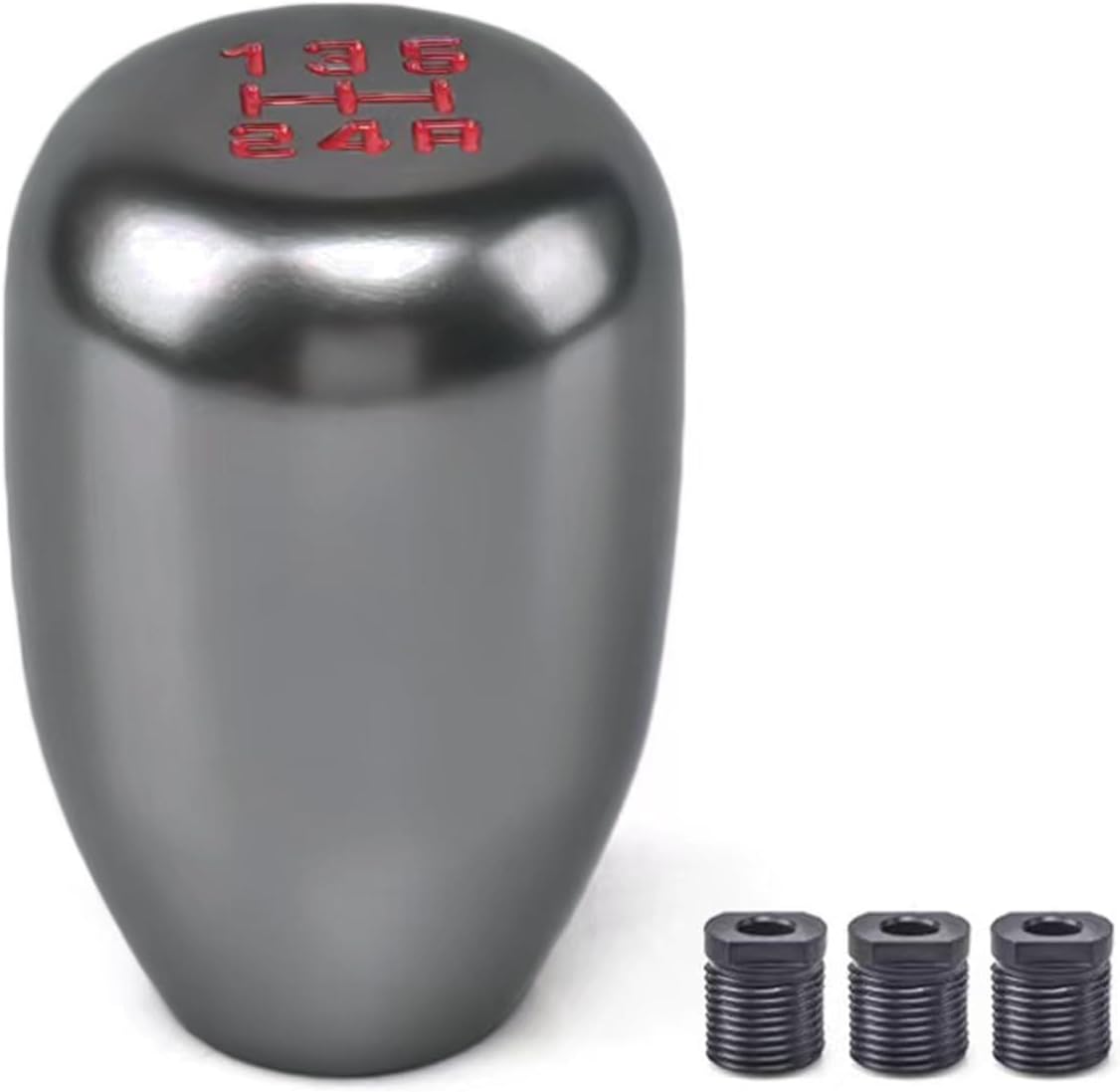 5-Speed MT Compatible Aluminum Shift Knob 3 Colors Gray Silver Black Fits Kei Trucks & Cars