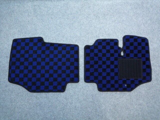 Sambar Truck JDM KS3 KS4 Floor Mat Check Blue 93-99 Front 2 piece