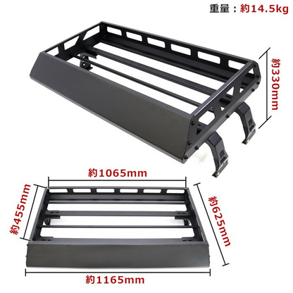 Sambar Truck JDM S500J S510J High Roof Black Roof Rack Assembly-type