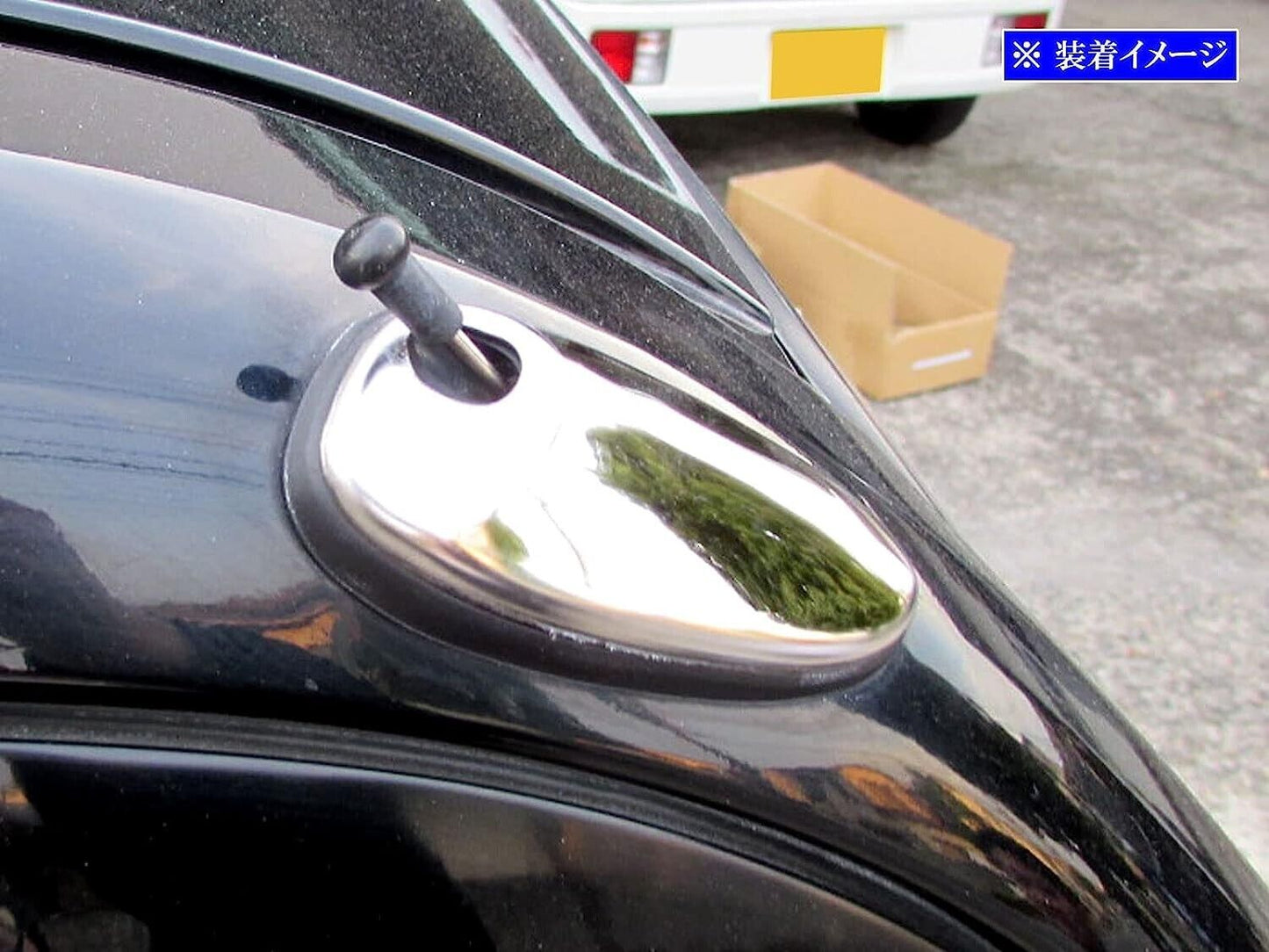 For HONDA JDM ACTY TRUCK HA8 HA9 Antenna cover Mirror surface stainless steel