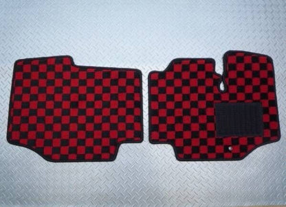 Sambar Truck JDM KS3 KS4 Floor Mat Check Red 93-99 Front 2 piece