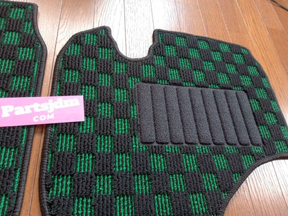 Suzuki Carry JDM DA16T Floor mat Check Green Super Carry Car mat