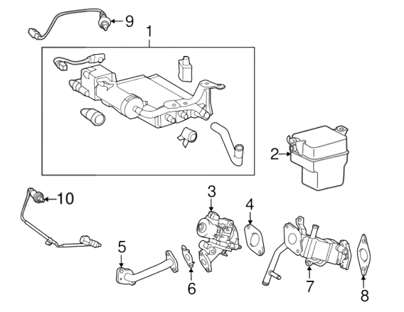 صمام إعادة تدوير غاز العادم (EGR) الأصلي من لكزس، طراز بريوس CT200h، بمواصفات السوق اليابانية، رقم القطعة 25620-37120