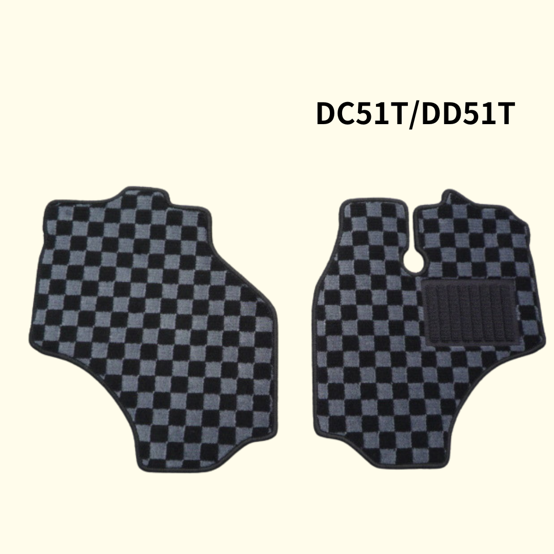 For SUZUKI JDM Carry Floor Mat DC51T DD51T Driver Passenger Seat 2PCS Black Gray