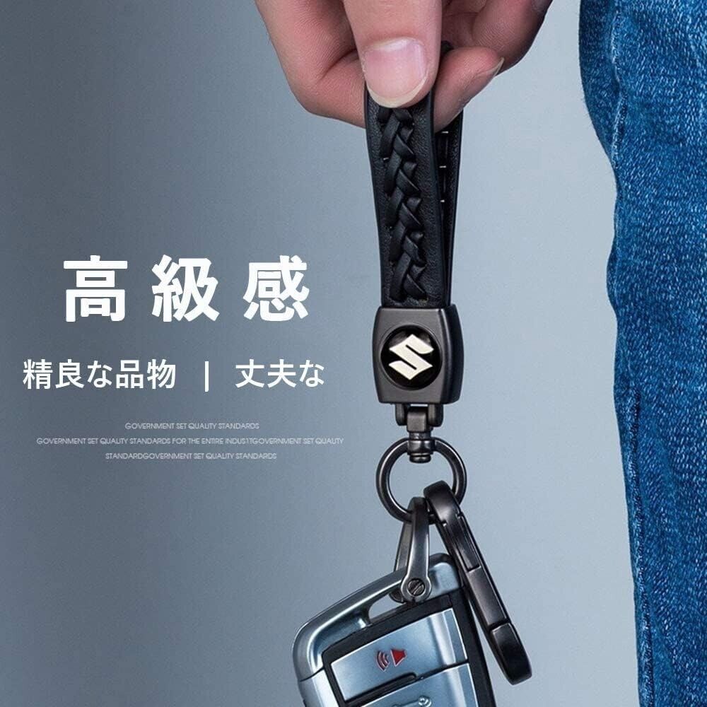 Suzuki Key JDM Ring Key Chain CARRY Jimny Logo Black Smart Stylish