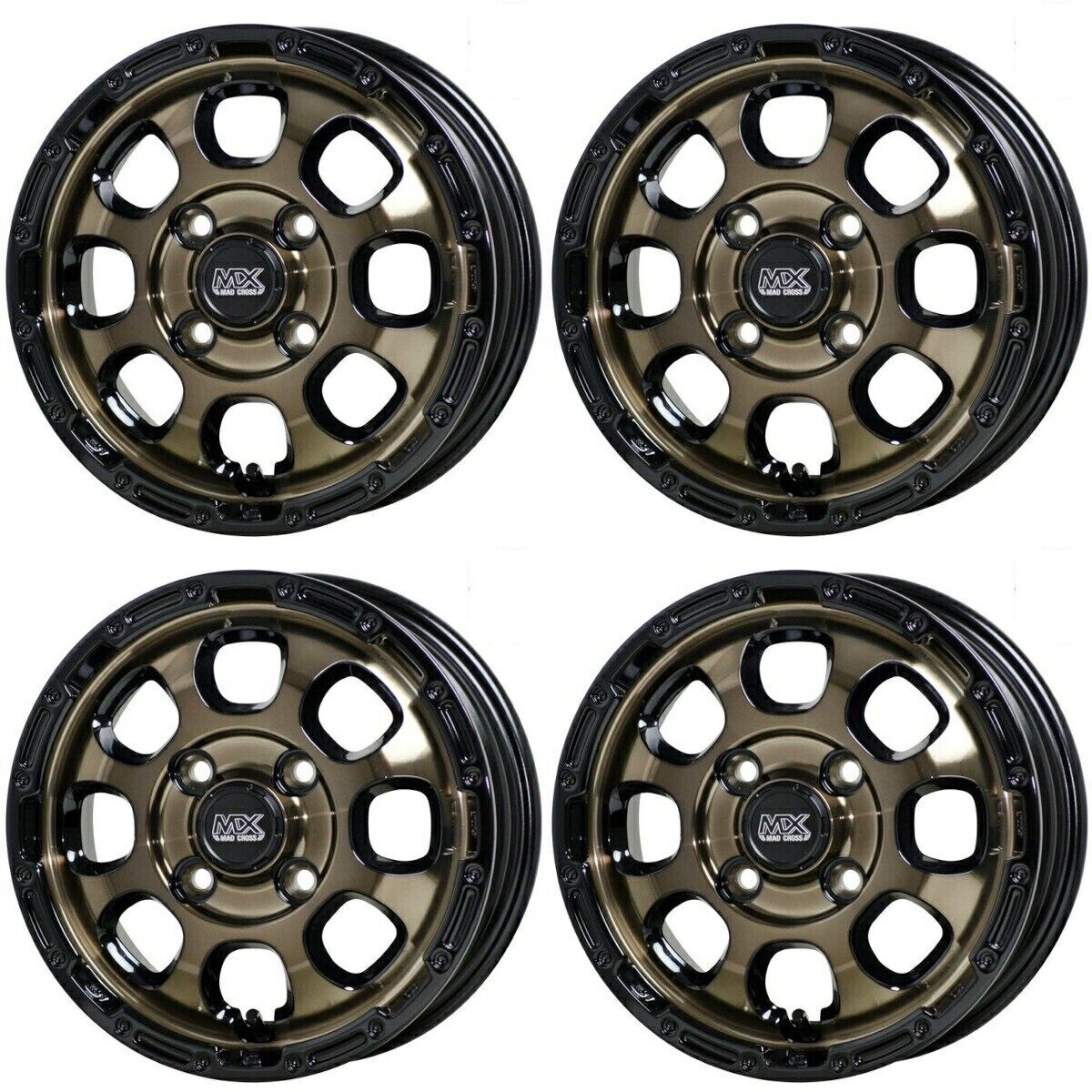 MAD CROSS JDM GRACE (BRC/BK) 14inch Set of 4 wheels Acti Carry Hijet Sambar