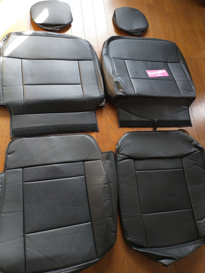 For SUBARU JDM Seat Cover Sambar Truck TT1 TT2 (All grades) Split Headrest Black