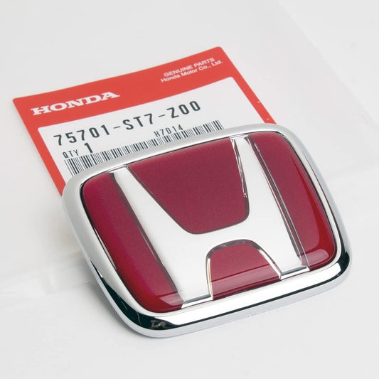 شعار هوندا الأصلي JDM INTEGRA TYPE R DC2 الخلفي الأحمر على شكل حرف H، رقم القطعة 75701-ST7-Z00 OEM