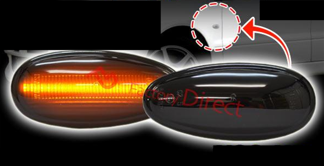 MITSUBISHI Delica JDM 94-07 LED Side Markers Smoked Lens Winker Orange